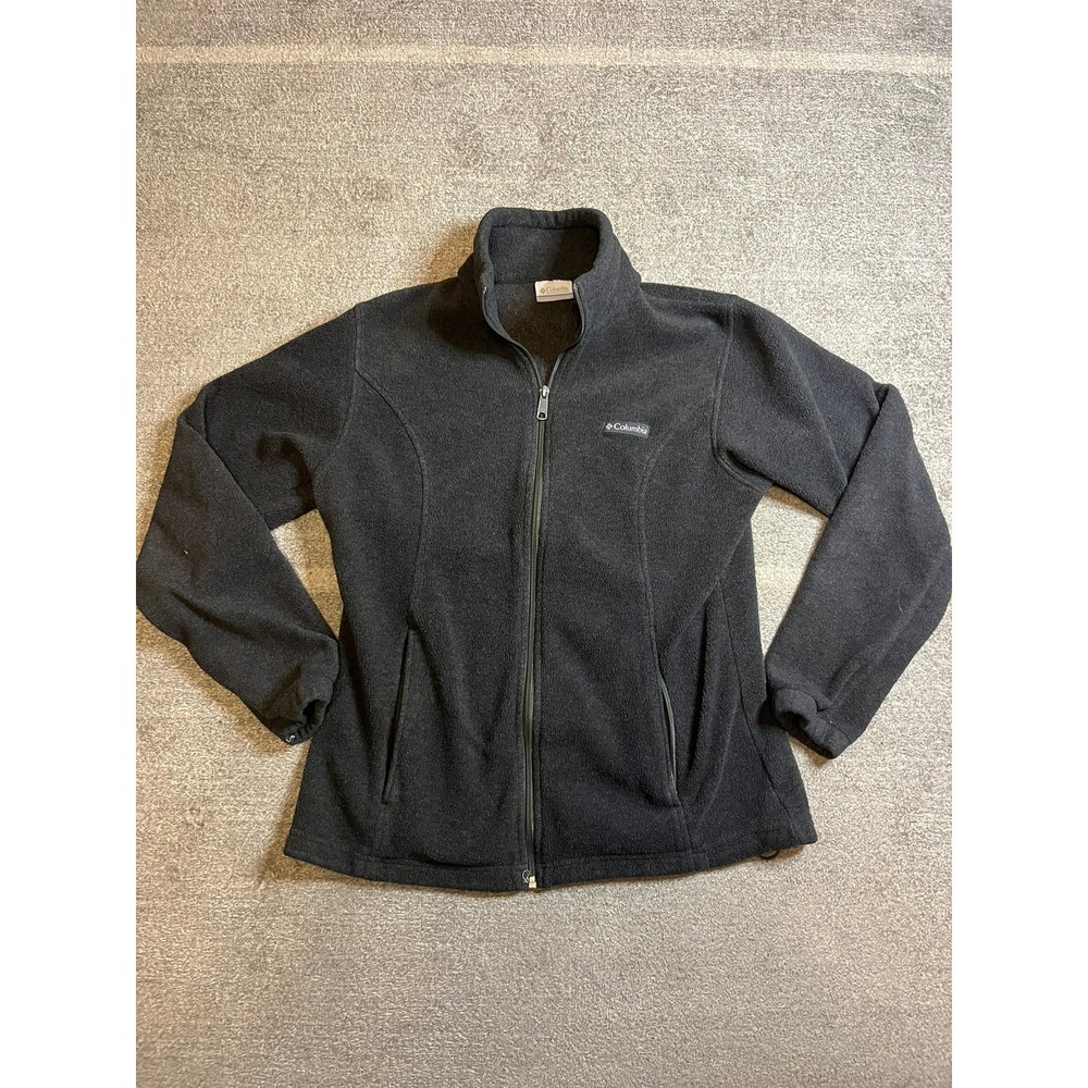 Columbia Womens Fleece Jacket Full‎ Zip Gray Size M Outdoor Hiking Bifl